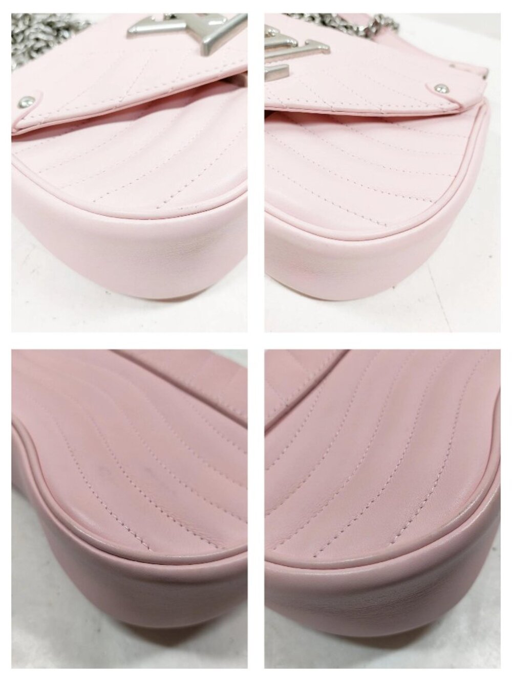Authentic Louis Vuitton New Wave Pink Chain Bag LV Quilted Leather Shoulder Bag - Picture 7 of 14
